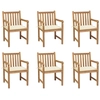 Image de Chaises De Jardin Lot De 4 Et Coussins Crème Bois Teck Solide Vidaxl