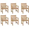Image de Chaises De Jardin Lot De 6 Et Coussins Beige Bois Teck Massif Vidaxl