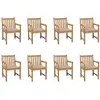 Image de Chaises De Jardin Lot De 8 Avec Coussins Beige Bois Teck Massif Vidaxl