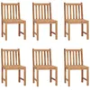 Image de Chaises De Jardin Lot De 6 Bois De Teck Solide Vidaxl