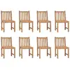 Image de Chaises De Jardin Lot De 8 Bois De Teck Solide Vidaxl