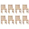 Image de Chaises De Jardin Lot De 8 Avec Coussins Bois De Teck Massif Vidaxl