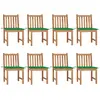 Image de Chaises De Jardin Lot De 8 Avec Coussins Bois De Teck Massif Vidaxl
