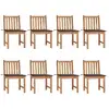 Image de Chaises De Jardin Lot De 8 Avec Coussins Bois De Teck Massif Vidaxl