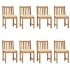 Image de Chaises De Jardin Lot De 8 Avec Coussins Bois De Teck Massif Vidaxl