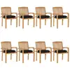 Image de Chaises De Jardin Empilables Avec Coussins Lot De 8 Teck Solide Vidaxl