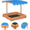 Image de Bac À Sable Avec Toit Réglable Bois De Sapin 115x115x115 Cm Vidaxl