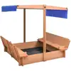 Image de Bac À Sable Avec Toit Bois De Sapin 112x112x112 Cm Vidaxl