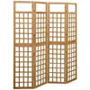 Image de Cloison De Séparation À 4 Panneaux Bois De Pin Solide 161x180cm Vidaxl
