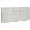 Image de Vidaxl buffet gris béton 160x36x75 cm bois d'ingénierie