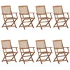 Image de Chaises Pliables D'extérieur Lot De 8 Bois D'acacia Solide Vidaxl