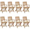 Image de Chaises Pliables De Jardin Lot De 8 Avec Coussins Bois D'acacia Vidaxl