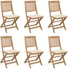 Image de Chaises Pliables De Jardin Lot De 6 Avec Coussins Bois D'acacia Vidaxl