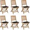 Image de Chaises Pliables De Jardin Lot De 6 Avec Coussins Bois D'acacia Vidaxl