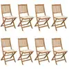 Image de Chaises Pliables De Jardin Lot De 8 Avec Coussins Bois D'acacia Vidaxl
