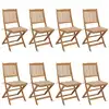 Image de Chaises Pliables De Jardin Lot De 8 Avec Coussins Bois D'acacia Vidaxl