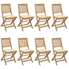 Image de Chaises Pliables De Jardin Lot De 8 Avec Coussins Bois D'acacia Vidaxl