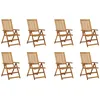Image de Chaises Pliables De Jardin Lot De 8 Bois D'acacia Solide Vidaxl