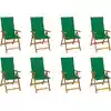 Image de Chaises Pliables De Jardin Avec Coussins Lot De 8 Bois D'acacia Vidaxl