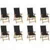 Image de Chaises Pliables De Jardin Avec Coussins Lot De 8 Bois D'acacia Vidaxl