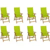 Image de Chaises Pliables De Jardin Avec Coussins Lot De 8 Bois D'acacia Vidaxl