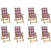 Image de Chaises Pliables De Jardin Avec Coussins Lot De 8 Bois D'acacia Vidaxl