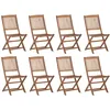 Image de Chaises Pliables D'extérieur 8 Pcs Bois D'acacia Solide Vidaxl
