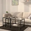 Image de Tables À Thé 2 Pcs Verre Trempé Transparent Vidaxl