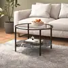 Image de Table À Thé Noir Et Marbre Noir 70 Cm Verre Trempé Vidaxl