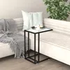 Image de Table D'appoint Ordinateur Marbre Blanc 50x35x65cm Verre Trempé Vidaxl