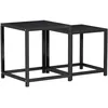 Image de Tables À Thé 2 Pcs Mdf Noir Vidaxl