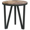 Image de Table À Thé Noir Et Jaune Ø35 Cm Mdf Vidaxl