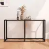 Image de Table Console Transparent 140x35x75,5 Cm Verre Trempé Vidaxl