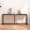 Image de Table Console Marbre Noir 180x35x75,5 Cm Verre Trempé Vidaxl