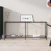 Image de Table Console Transparent 180x35x75,5 Cm Verre Trempé Vidaxl