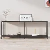 Image de Table Console Noir 200x35x75,5 Cm Verre Trempé Vidaxl