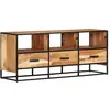 Image de Meuble Tv 110x30x45 Cm Bois D'acacia Massif Vidaxl