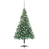 Image de Arbre De Noël Artificiel Pré-éclairé/boules 180 Cm 564 Branches Vidaxl