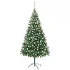 Image de Arbre De Noël Artificiel Pré-éclairé/boules 210 Cm 910 Branches Vidaxl