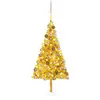 Image de Arbre De Noël Artificiel Pré-éclairé Et Boules Doré 180 Cm Pet Vidaxl