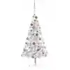 Image de Arbre De Noël Artificiel Pré-éclairé/boules Argenté 120 Cm Pet Vidaxl