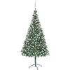 Image de Arbre De Noël Artificiel Pré-éclairé/boules Pommes De Pin 210cm Vidaxl