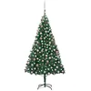 Image de Arbre De Noël Artificiel Pré-éclairé Et Boules Vert 210 Cm Pvc Vidaxl