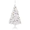 Image de Arbre De Noël Artificiel Pré-éclairé Et Boules Blanc 210 Cm Pvc Vidaxl