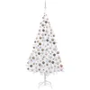 Image de Arbre De Noël Artificiel Pré-éclairé Et Boules Blanc 240 Cm Vidaxl