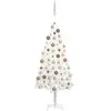 Image de Arbre De Noël Artificiel Pré-éclairé Et Boules Blanc 120 Cm Vidaxl