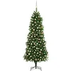 Image de Arbre De Noël Artificiel Pré-éclairé Et Boules 240 Cm Vert Vidaxl