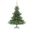 Image de Sapin De Noël Artificiel Nordmann Avec Led Et Boules Vert 210cm Vidaxl