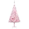 Image de Arbre De Noël Artificiel Pré-éclairé Et Boules Rose 210 Cm Pvc Vidaxl
