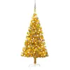 Image de Arbre De Noël Artificiel Pré-éclairé Et Boules Doré 150 Cm Pet Vidaxl